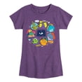 thumbnail image 1 of Monsters Inc. - Monster Character Circle - Toddler & Youth Girls Short Sleeve Graphic T-Shirt, 1 of 5