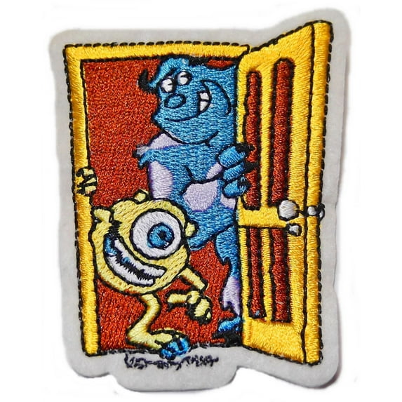 Monsters Inc Movie Sulley & Mike Characters 2 1/2" Tall Embroidered Patch
