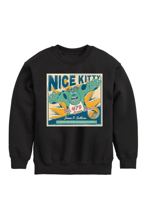 Monsters Inc. - Nice Kitty - Toddler & Youth Crewneck Fleece Sweatshirt