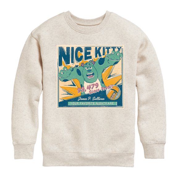 Monsters Inc. - Nice Kitty - Toddler & Youth Crewneck Fleece Sweatshirt