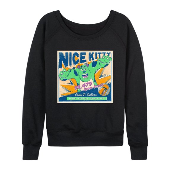 Monsters Inc - Nice Kitty - Women's Lightweight French Terry Long Sleeve Shirt