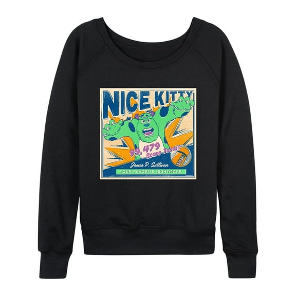 Monsters Inc - Nice Kitty - Women's Lightweight French Terry Long Sleeve Shirt