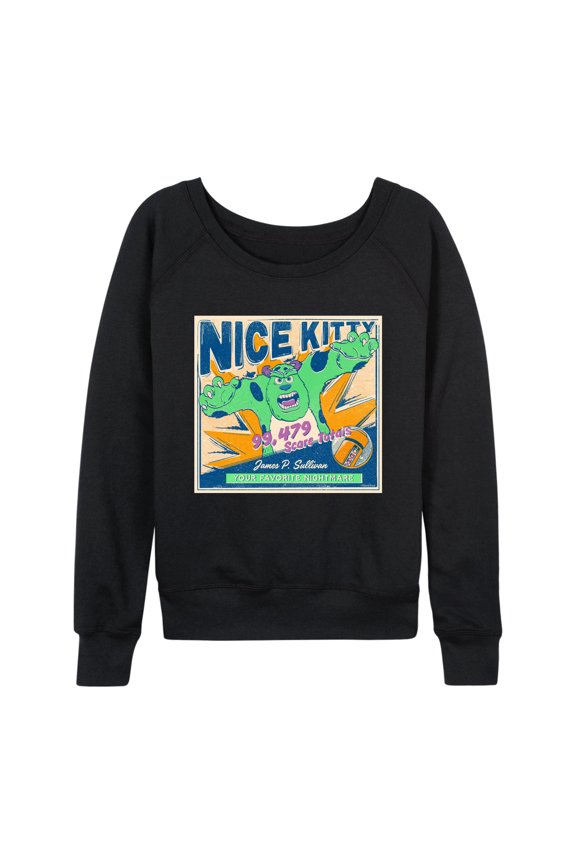 Monsters Inc - Nice Kitty - Women's Lightweight French Terry Long Sleeve Shirt