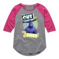 thumbnail image 1 of Monsters Inc. - Out Of The Office Tylor - Toddler & Youth Girls Raglan Graphic T-Shirt, 1 of 5