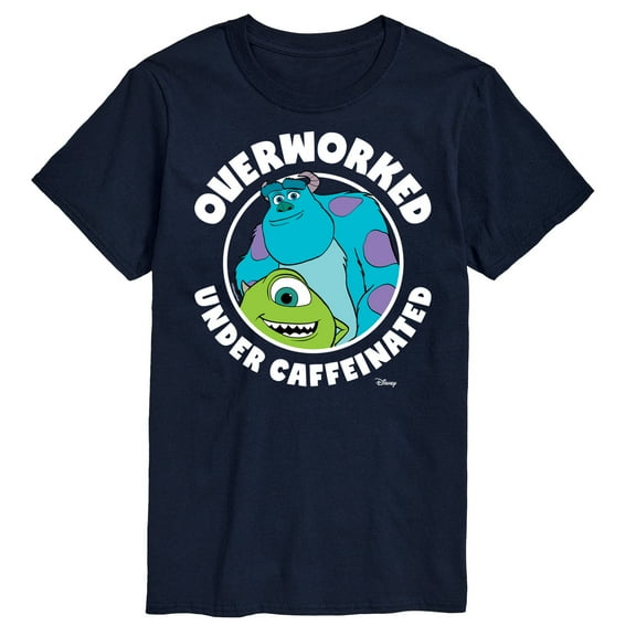 Monsters Inc.  - Overworked Under Caffeinated - Men's Short Sleeve Graphic T-Shirt