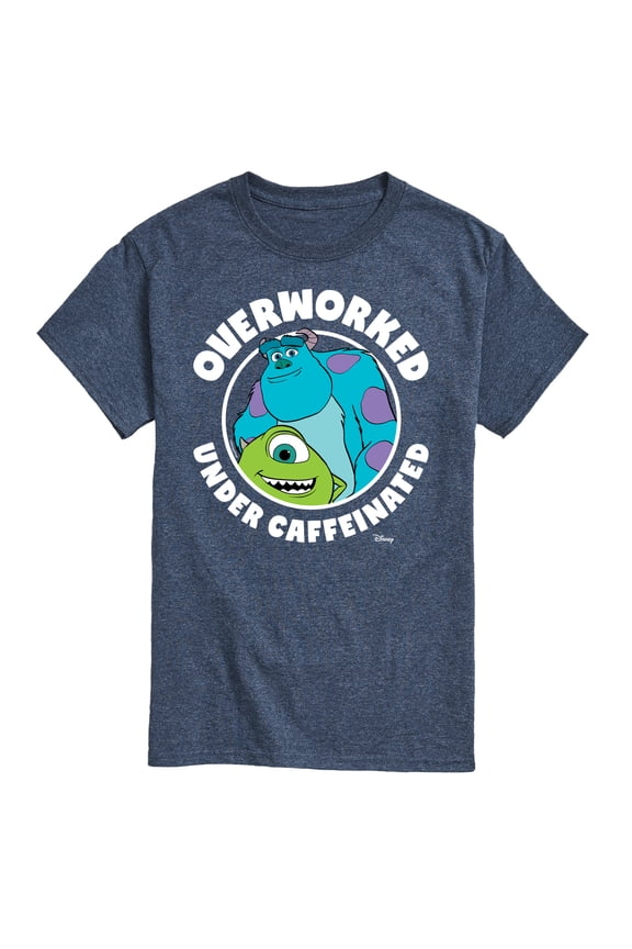 - Overworked Under Caffeinated - Men's Short Sleeve Graphic T-Shirt