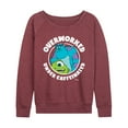 thumbnail image 1 of Monsters Inc. - Overworked Under Caffeinated - Women's Lightweight French Terry Long Sleeve Shirt, 1 of 5