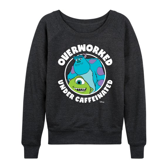 Monsters Inc. - Overworked Under Caffeinated - Women's Lightweight French Terry Long Sleeve Shirt