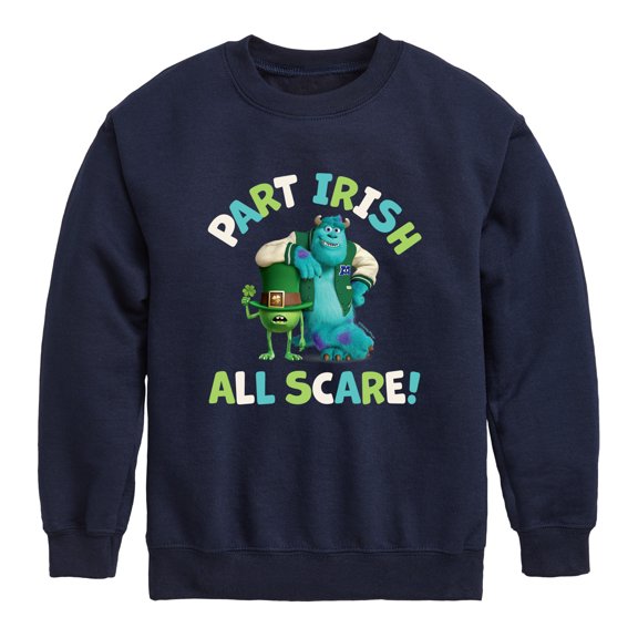 Monsters Inc - Part Irish All Scare - Toddler And Youth Crewneck Fleece Sweatshirt