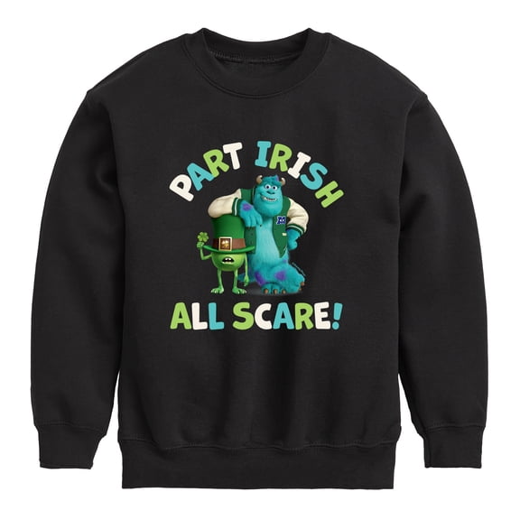 Monsters Inc - Part Irish All Scare - Toddler And Youth Crewneck Fleece Sweatshirt