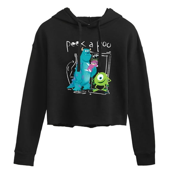 Monsters Inc. - Peek A Boo  - Juniors Cropped Pullover Hoodie