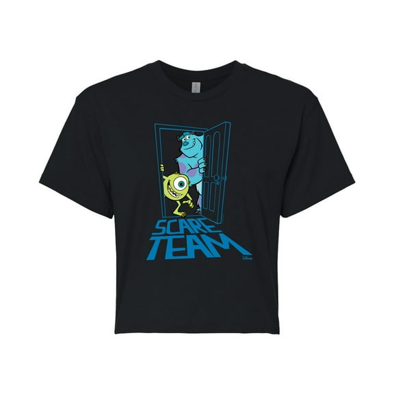 Monsters Inc. - Scare Team - Juniors Cropped Cotton Blend T-Shirt