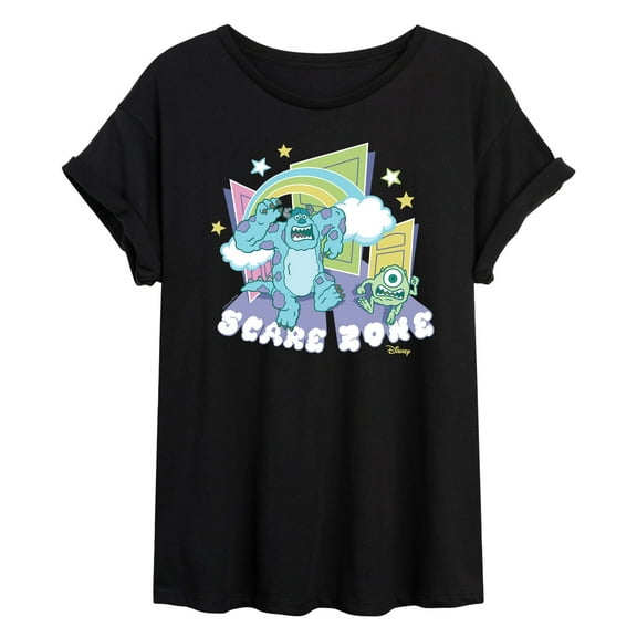 Monsters Inc. - Scare Zone In The Clouds  - Juniors Ideal Flowy Muscle T-Shirt