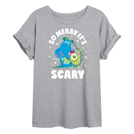 Monsters Inc - So Merry Its Scary - Women's Oversized T-Shirt