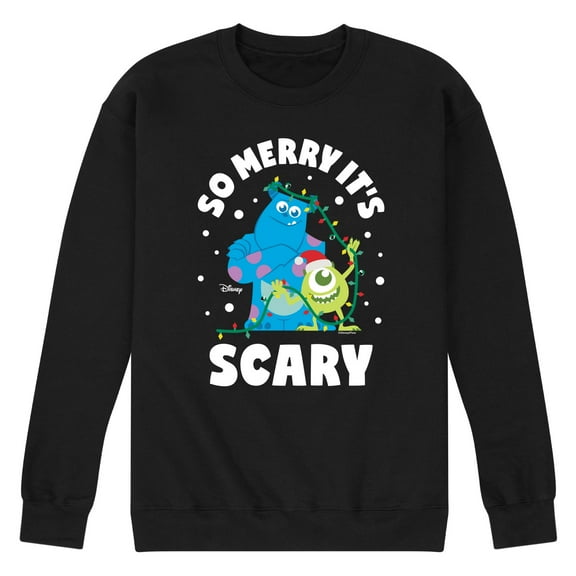 Monsters Inc - So Merry Its Scary - Men's Crew Neck Fleece Pullover