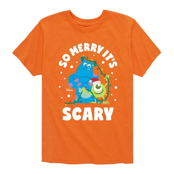 Monsters Inc - So Merry Its Scary - Toddler And Youth Short Sleeve Graphic T-Shirt