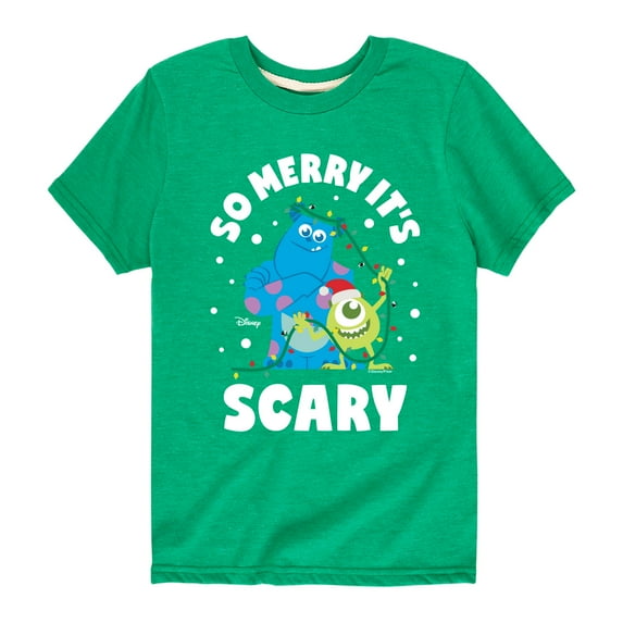 Monsters Inc - So Merry Its Scary - Toddler And Youth Short Sleeve Graphic T-Shirt