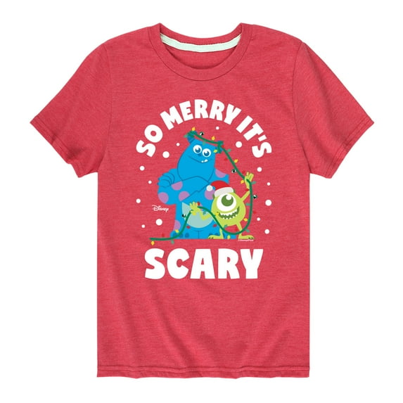 Monsters Inc - So Merry Its Scary - Toddler And Youth Short Sleeve Graphic T-Shirt