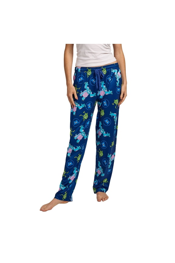Monsters Inc. Sully and Mike Wazowski All-Over Print Women’s Sleep Pajama Pants -Large