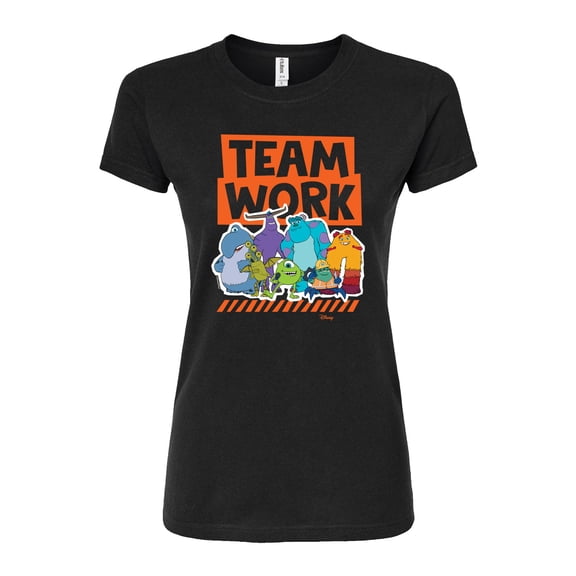 Monsters Inc. - Teamwork - Juniors Fitted Graphic T-Shirt