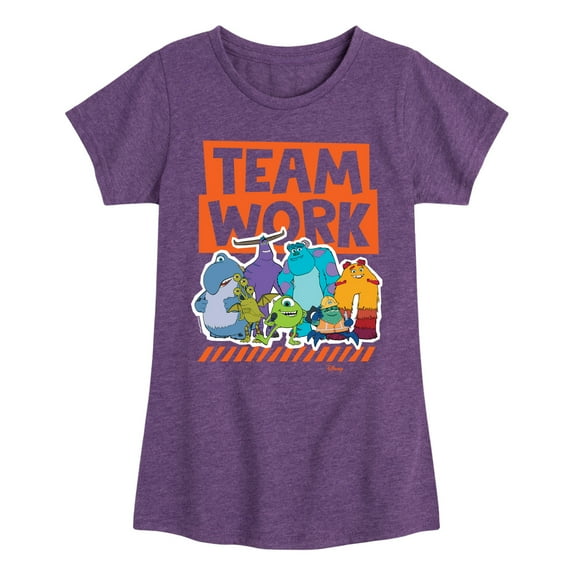 Monsters Inc. - Teamwork - Toddler & Youth Girls Short Sleeve Graphic T-Shirt