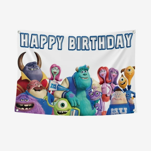 Monsters, Inc. Theme Party Supplies Banner Background Backdrop 3.28*4.92FT/100*150CM