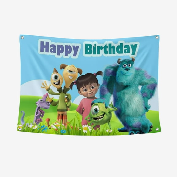 Monsters, Inc. Theme Party Supplies Banner Background Backdrop 31.5*47.2IN/80*120CM