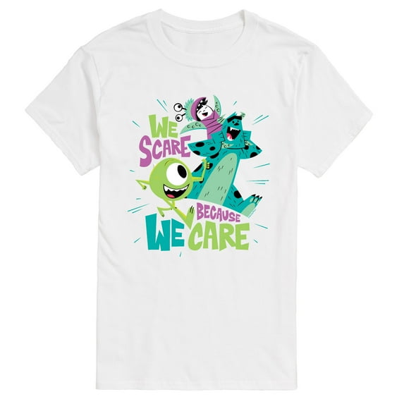 Monsters Inc - We Scare Because We Care - Men's Short Sleeve Graphic T-Shirt