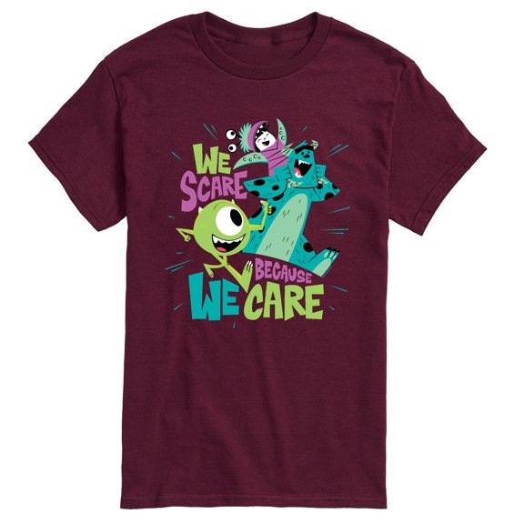 Monsters Inc - We Scare Because We Care - Men's Short Sleeve Graphic T-Shirt