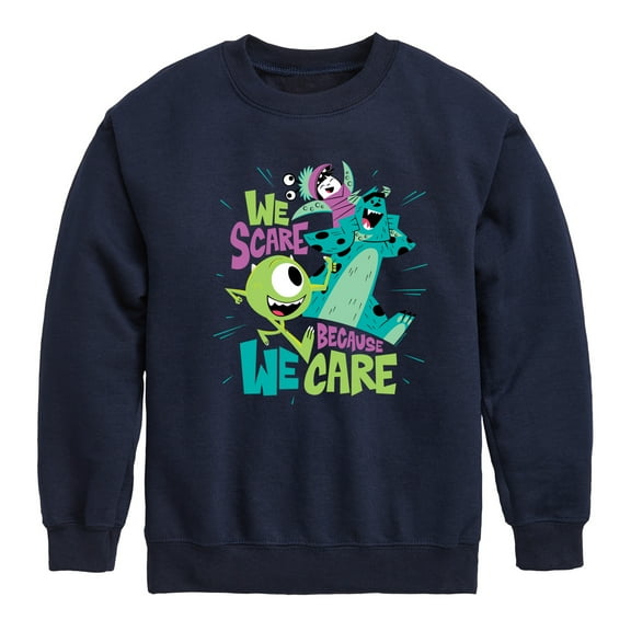 Monsters Inc. - We Scare Because We Care - Toddler & Youth Crewneck Fleece Sweatshirt