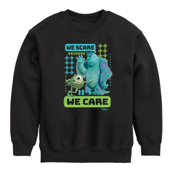 Monsters Inc. - We Scare Because We Care - Toddler & Youth Crewneck Fleece Sweatshirt