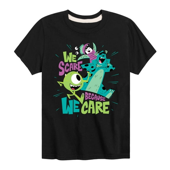 Monsters Inc. - We Scare Because We Care - Toddler & Youth Short Sleeve Graphic T-Shirt