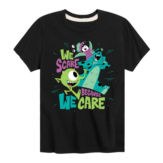 Monsters Inc. - We Scare Because We Care - Toddler & Youth Short Sleeve Graphic T-Shirt
