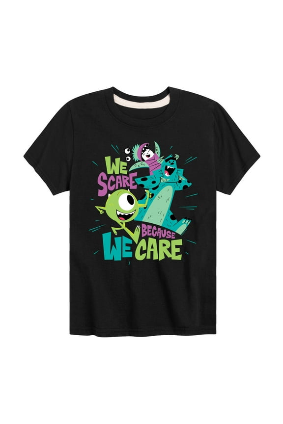 Monsters Inc. - We Scare Because We Care - Toddler & Youth Short Sleeve Graphic T-Shirt