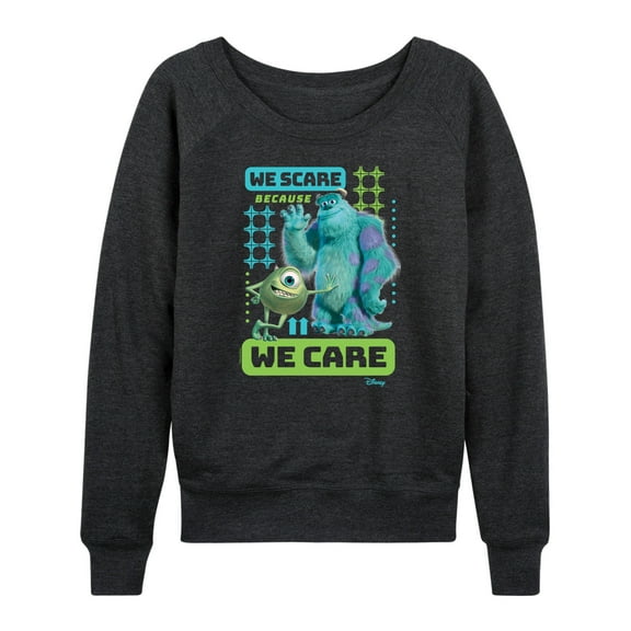 Monsters Inc. - We Scare Because We Care   - Women's Lightweight French Terry Long Sleeve Shirt