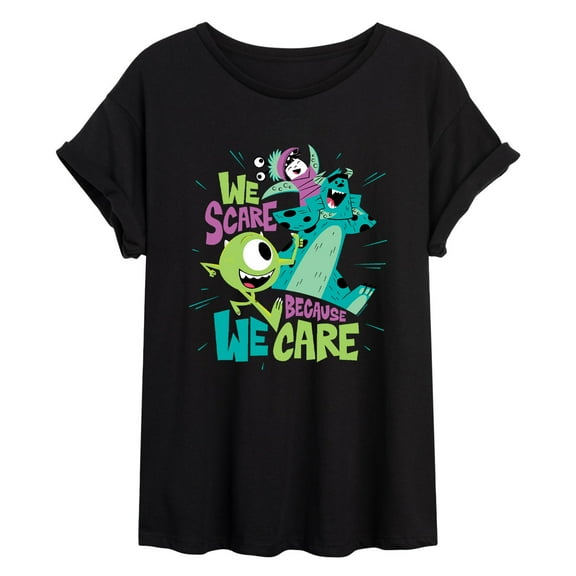 Monsters Inc. - We Scare Because We Care - Women's Oversized T-Shirt