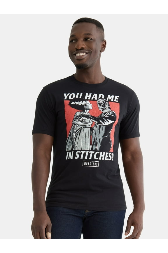 Men's Valentine's Day Graphic Print Tee with Short Sleeves, Sizes XS-3XL