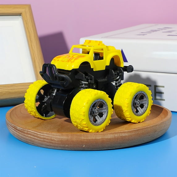 Monsters Truck Toys for 2-4 Ages, Friction Power Car Flip Pull Back Toy, Withstand Sluggishness Car, 360° Rotating Stunt Car for 3+ Ages Birthday Holiday Christmas Gift