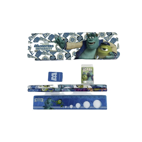 Monsters University 6 Piece Stationary Set - Monster University Pencil Box