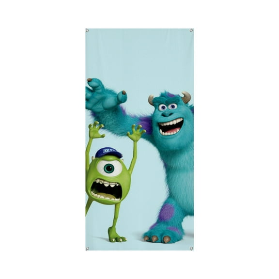 Monsters University Decorations Door Cover,Banner for Door, Spring Decorations for Office, Decorations For Classroom Door Cover 35.4*72.8IN/90*185CM