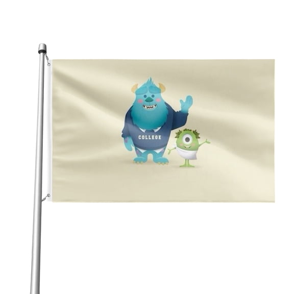 Monsters University Outdoor Decor Flags Vivid Color, One side Stitched Flags,Decoration Flag 12*18IN