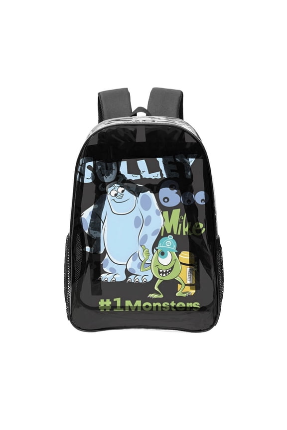 Monsters University Pattern Transparent Backpack Lightweight And fashionable Showcasing Personality And Leading The Trend