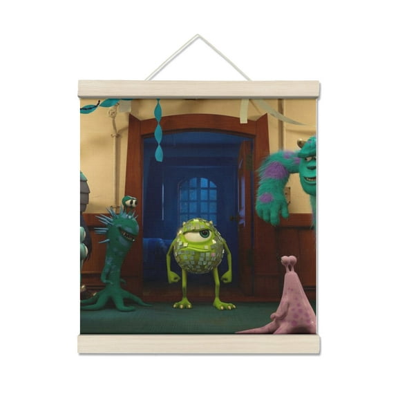 Monsters University Personalized Photo Wooden Wall Art, Custom Full Color Photo Print and Text, Home Decor and Keepsake Gift 7.8*7.8IN