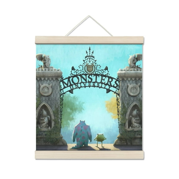 Monsters University Personalized Photo Wooden Wall Art, Custom Full Color Photo Print and Text, Home Decor and Keepsake Gift 7.8*7.8IN