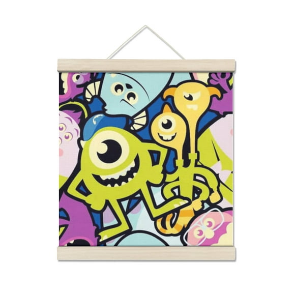 Monsters University Personalized Photo Wooden Wall Art, Custom Full Color Photo Print and Text, Home Decor and Keepsake Gift 7.8*7.8IN