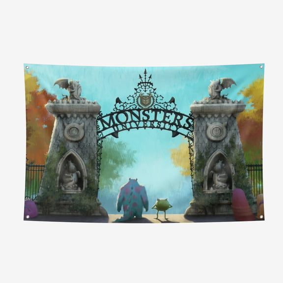 Monsters University Photography Background Decorations Banner Party Photo Backdrop 3.6*5.9FT/110*180CM