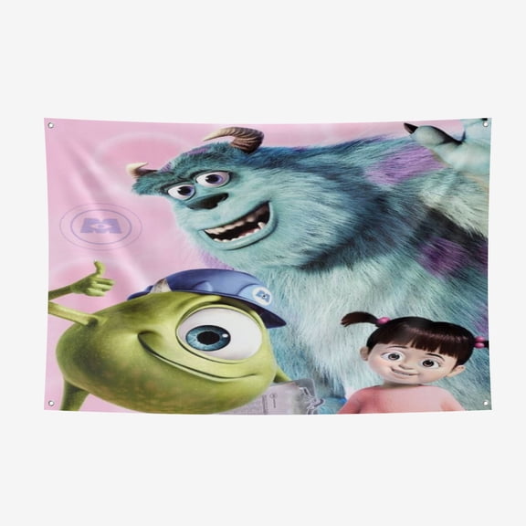 Monsters University Photography Background Decorations Banner Party Photo Backdrop 3.6*5.9FT/110*180CM