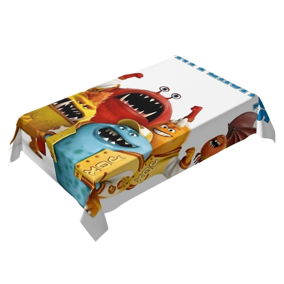 Monsters University Themed Square Tablecloth 54 * 72 Inches Durable Stylish