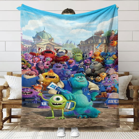 Monsters University Throw Blanket Gifts for Fans Lover Girls Boys Women Present Hoodie Him Bed 30"x40"