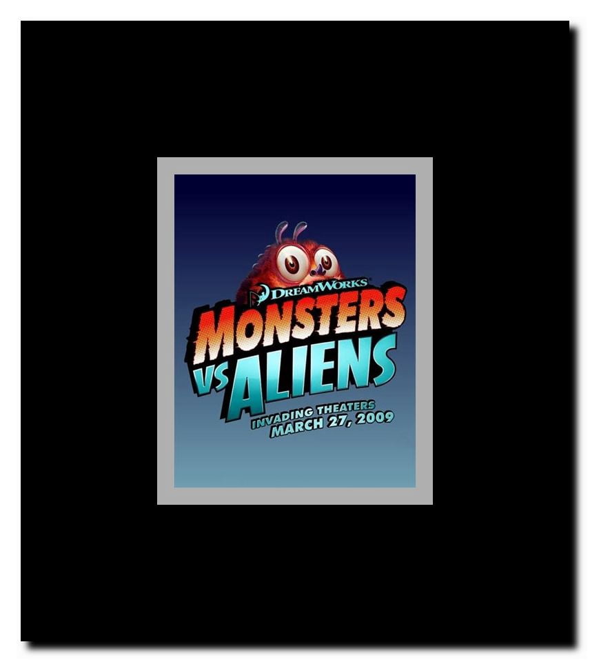 Monsters vs. Aliens c.2009 - style B Framed Movie Poster